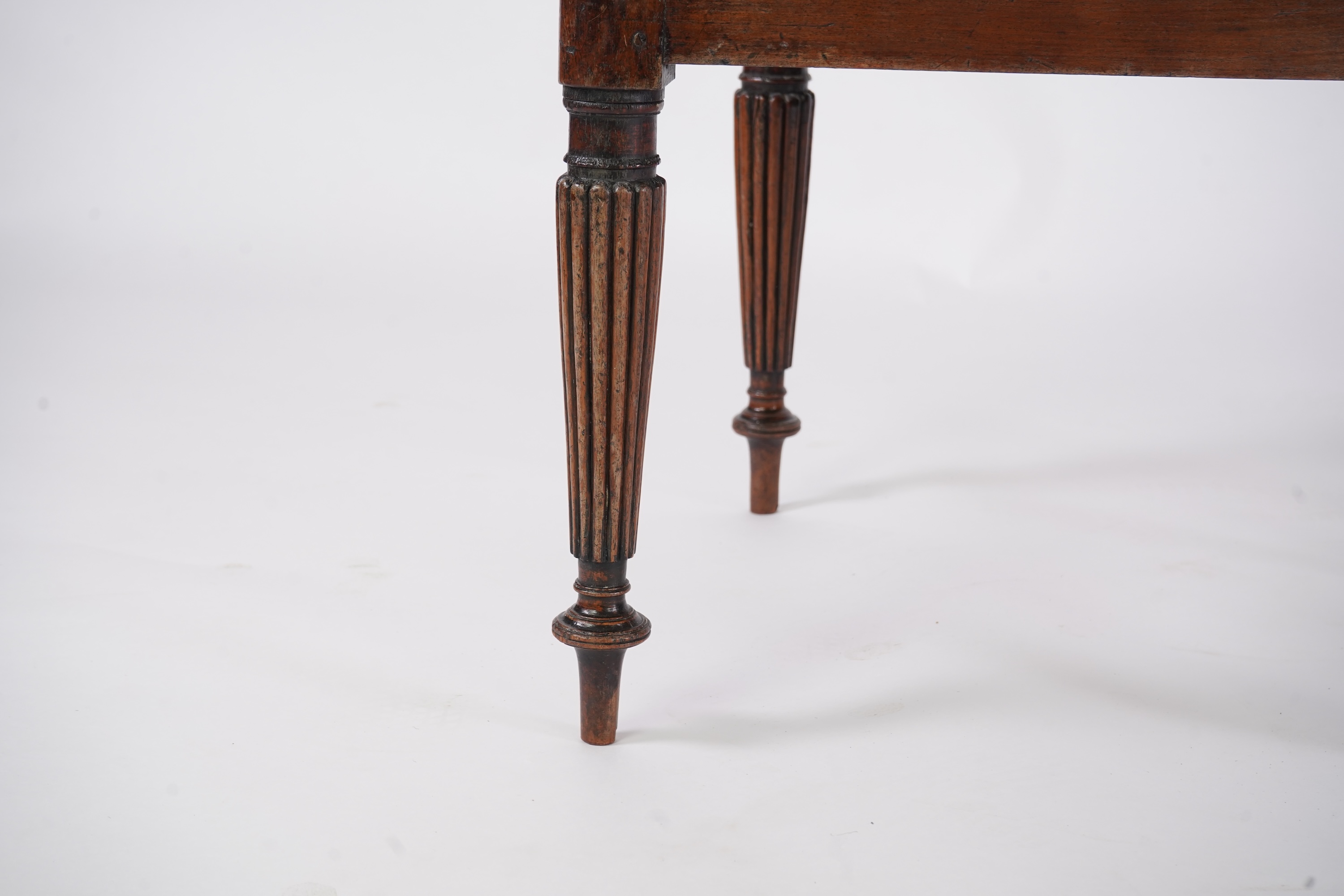 A 19th century mahogany cased 8 day drop dial wall clock, painted wood convex dial, F. Fritschler & co., 54cm
